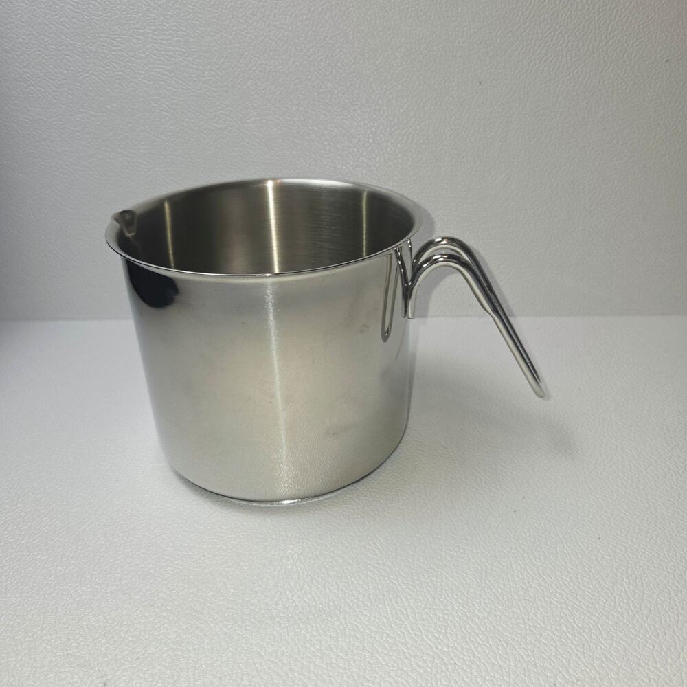 Silampos Stainless Steel Milk Pan 14cm Induction Flat Bottom Portugal Silver